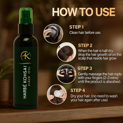 Pakistan #1 Harb E Kohsar hair Oil - comical free 100% Natural ingredients