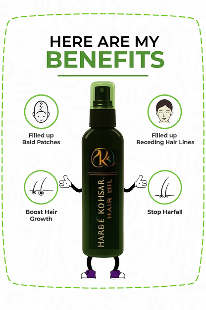 Pakistan #1 Harb E Kohsar hair Oil - comical free 100% Natural ingredients